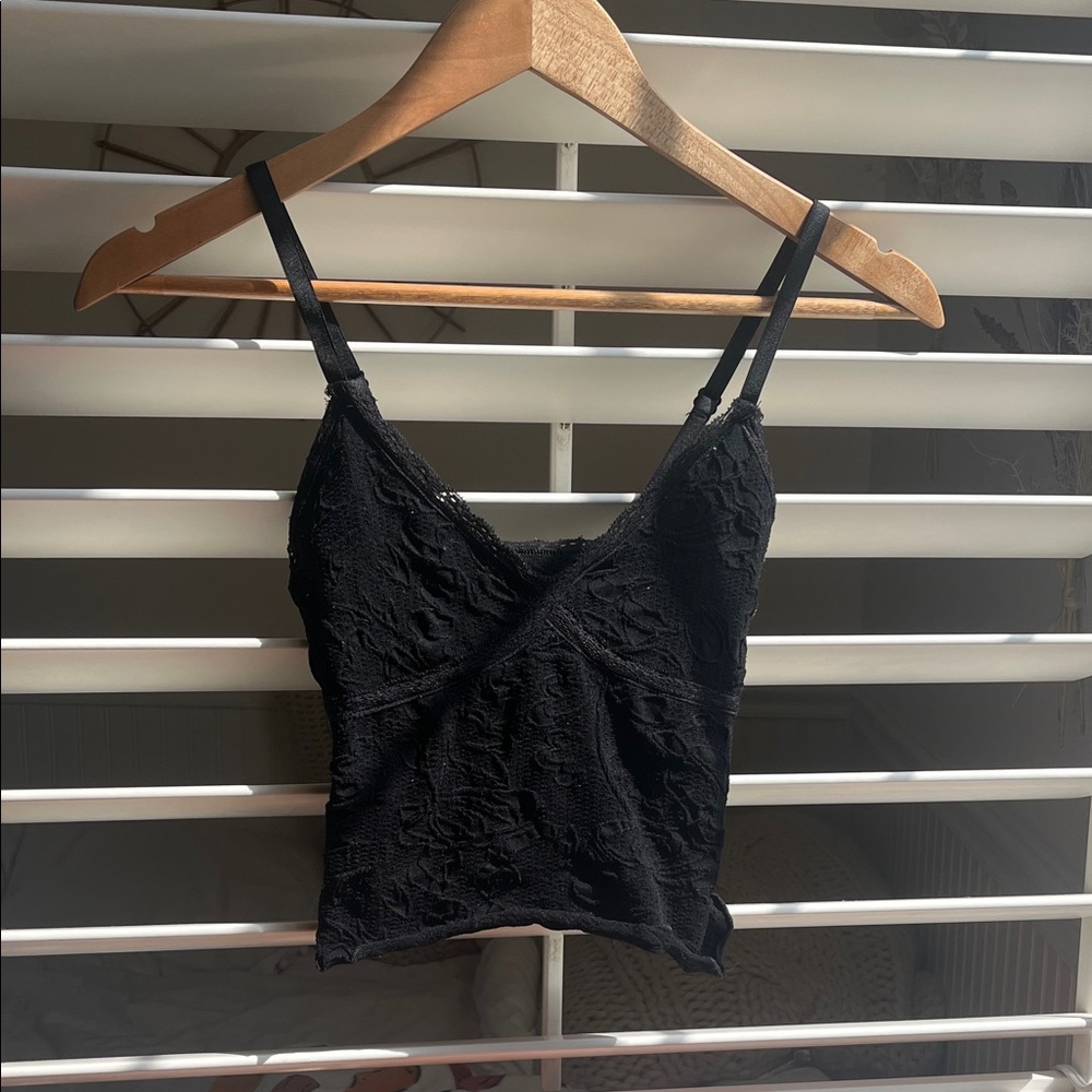 Urban Outfitters Black Lace Detail Top